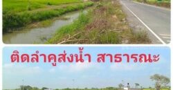 ขายที่ดินเปล่า หรือแบ่งแปลงขาย หน้าติดลาดยาง ติดคลอง ใกล้มหาลัยสวนดุสิตสุพรรณบุรี