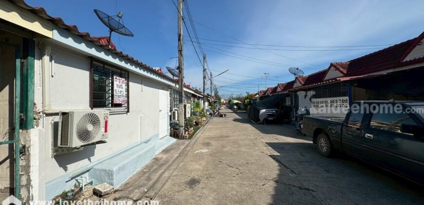 ขายทาวน์เฮ้าส์ หมู่บ้านแสนสุข2 บ้านบ่อ สมุทรสาคร ถนนพระราม2 ซอยวัดใหญ่บ้านบ่อ พื้นที่ 16.5 ตรว. ต่อเติมเต็มพื้นที่ พร้อมอยู่