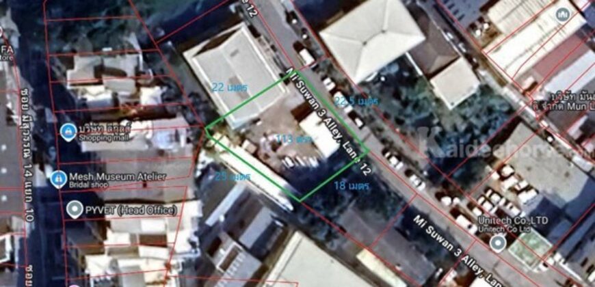 ขายที่ดิน ขนาด 113 ตรว. ในซอยมีสุวรรณ3 แยก12 สามารถเดินถึงสถานีรถไฟฟ้าอ่อนนุช และพระโขนง โทร 0809076222