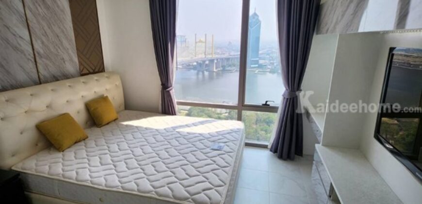 มาแล้วคอนโดหรู น่าอยู่ ให้เช่า Starview พระรามสาม 2 ห้องนอน วิวแม่น้ำ ใกล้ terminal 5 นาที Tel 0851440184