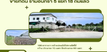 ขายถูกที่ดิน 186 ตารางวา รามอินทรา ซอยรามอินทรา 5 แยก 18