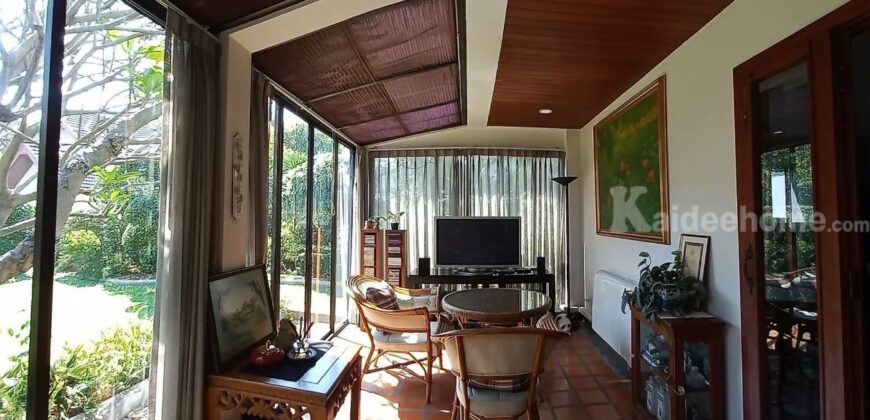 ขายบ้านเดี่ยวพัฒนาการ บ้านหรูพร้อมสวนขนาดใหญ่ ที่ดิน 200ตร.ว หมู่บ้านเอื้อสุข พัฒนาการ56 ใกล้ รร.เตรียมอุดมพัฒนาการ ศรีนครินทร์ หัวหมาก ใกล้มอเตอร์เวย์ สนามบิน เดอะไนน์ พระราม9 Detach House Phatthanakarn 087-9074045