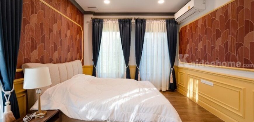 รหัสC6809 ขาย ให้เช่าบ้านหรูสไตล์คลาสสิกฝรั่งเศส โครงการนันทวัน พระราม 9-กรุงเทพกรีฑาตัดใหม่