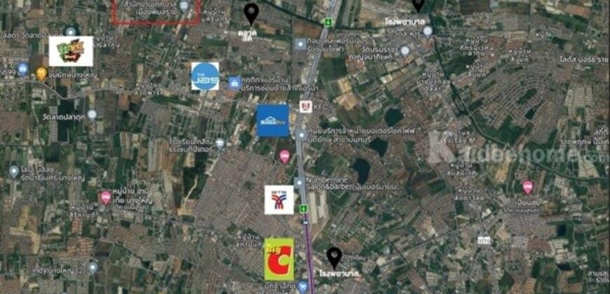 ขายที่ดิน 263 ตรว. พร้อมถมดินให้ ซอยวัดพูนพิมลราช ต.พิมลราช อ.บางบัวทอง จ.นนทบุรี โทร 088-899-8965