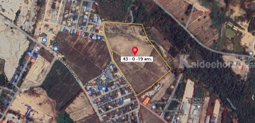 ขายที่ดินแปลงใหญ่ ห้วยโป่ง ระยอง ติดถนนสาธารณะ 43-0-19 ไร่ ขายที่ดินแปลงใหญ่ ห้วยโป่ง ระยอง ติดถนนสาธารณะ 43-0-19 ไร่