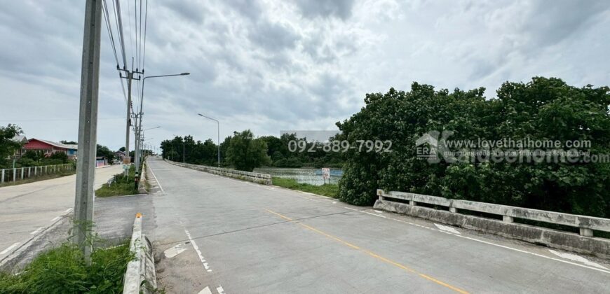 ขายที่ดิน ถนนเลียบคลองสรรพสามิต พระสมุทรเจดีย์ พื้นที่ 45-3-24 ไร่ เชิงสะพานข้ามคลองขุด-หลังขุน ราคาถูก