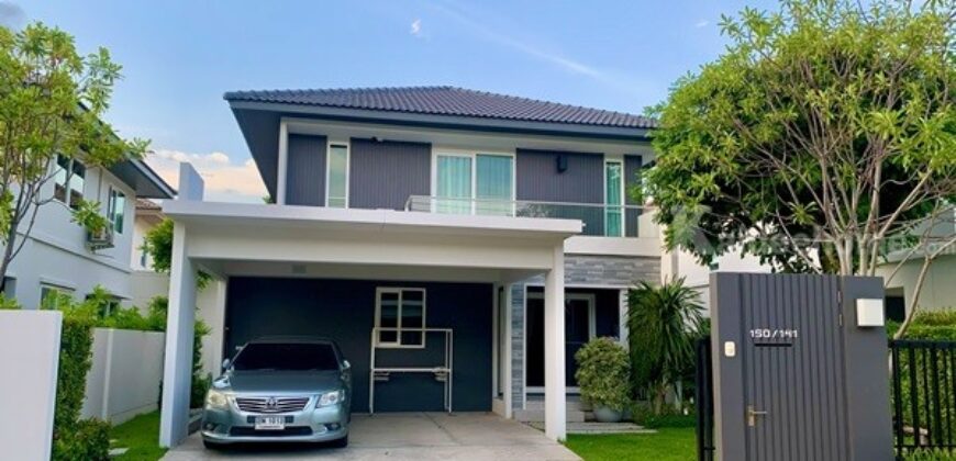 ขายบ้านเดี่ยว 2 ชั้น มัณฑนา มอเตอร์เวย์-กรุงเทพกรีฑาตัดใหม่ ราคาพิเศษ ใกล้ Airport Rail Link โทร 0636289464