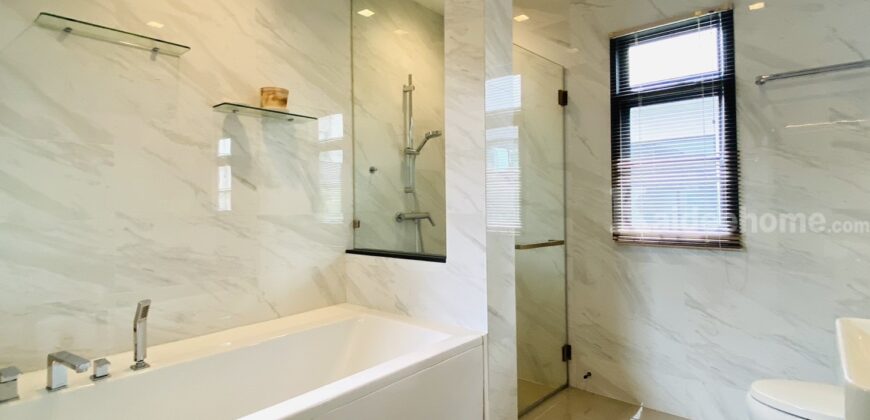 ขายบ้านเดี่ยว สไตล์ Luxury Nordic บางกอกบูเลอวาร์ด พระราม 9 บ้านหลังริม เนื้อที่ 69.3 ตรว. ใช้สอย 283 ตรม. บ้านสวย สภาพดี เจ้าของอยู่น้อย ตกแต่งบางส่วน ปรับราคาจาก 13.8 ล้านบาท เหลือเพียง 12,900,000 บาท