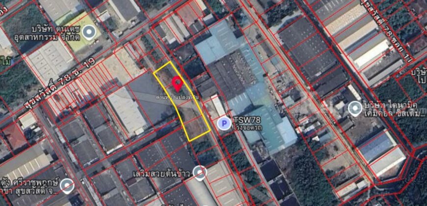 ที่ดินเปล่าสีม่วง สุขสวัสดิ์ 78 พระประแดง ใกล้วงแหวน ใกล้ทางด่วน