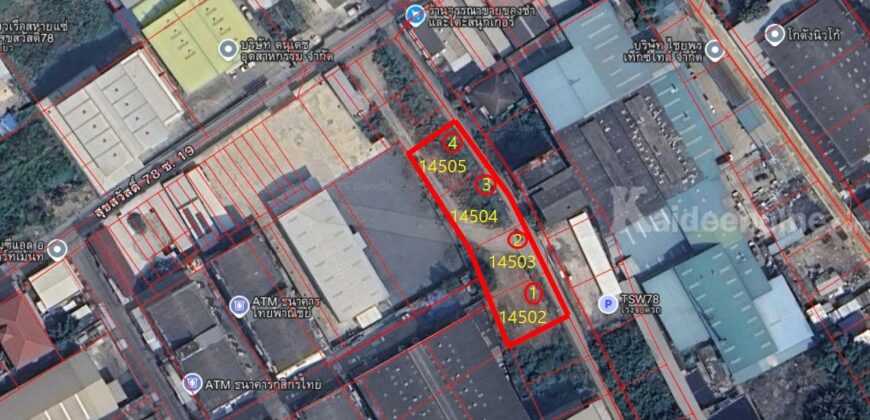 ขายที่ดินเปล่าสีม่วง สุขสวัสดิ์ 78 พระประแดง ใกล้วงแหวนและทางด่วน