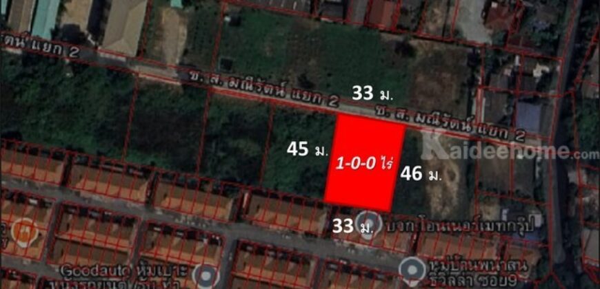 ที่ดิน ที่ดินเปล่า 1 ไร่ ใกล้สนามบินสุวรรณภุมิ เมก้าบางนา 400 sq.wa 10000000 thb มือสอง
