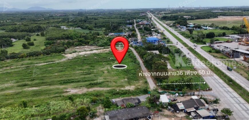 ที่ดินทำเลทองใกล้ถนนสาย36 นิคมพัฒนา ระยอง 41-3-2.1 ไร่