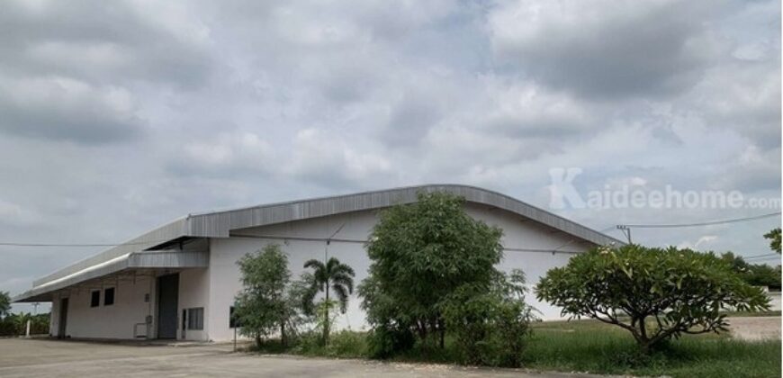 รหัสC6863 ให้เช่าโกดังในเนื้อที่ 9ไร่ 1งาน ขนาด 2,700 ตารางเมตร มี 2 หลังในเนื้อที่เดียวกัน ย่านลำไทร วังน้อย อยุธยา