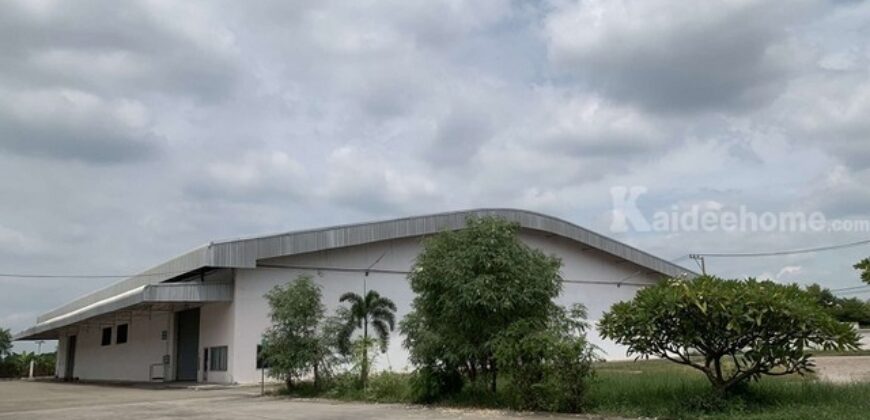 รหัสC6863 ให้เช่าโกดังในเนื้อที่ 9ไร่ 1งาน ขนาด 2,700 ตารางเมตร มี 2 หลังในเนื้อที่เดียวกัน ย่านลำไทร วังน้อย อยุธยา