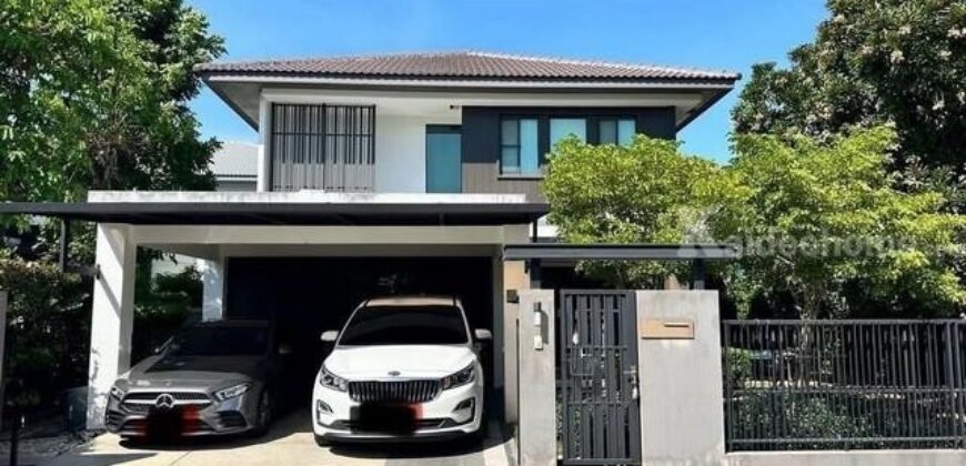 รหัสC6873 ให้เช่าบ้านเดี่ยว 2ชั้น หมู่บ้านมัณฑนา บางนา กม.7 บ้านตกแต่งพร้อมอยู่ Fully furnished