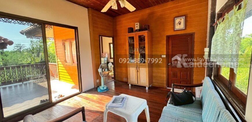 ขายที่ดินพร้อมบ้านทรงไทย ถนนบ้านแพ้ว สมุทรสาคร พื้นที่ 360.6 ตรว. ใกล้บิ๊กซ้ง บ้านแพ้ว