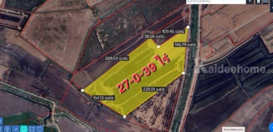 ขายที่ดินติดถนน เแปลงใหญ่สวย ติดถนนสาย 347 ปทุมธานี-บางปะหัน ต.บางประแดง อ.บางประอิน จ.พระนครศรีอยุธยา กม. 29-30 โทร 095-8299247