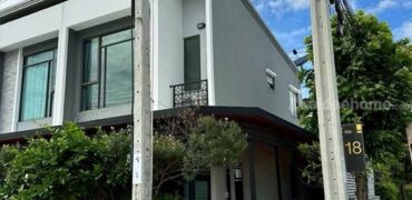 บ้านหัวมุม วิวสวน ให้เช่า โครงการ Pleno สุขสวัสดิ์-ประชาอุทิศ 60 เฟอร์นิเจอร์ครบ เข้าอยู่ได้ทันที โทร 085-144-0184