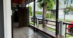 บ้านหัวมุม วิวสวน ให้เช่า โครงการ Pleno สุขสวัสดิ์-ประชาอุทิศ 60 เฟอร์นิเจอร์ครบ เข้าอยู่ได้ทันที โทร 085-144-0184