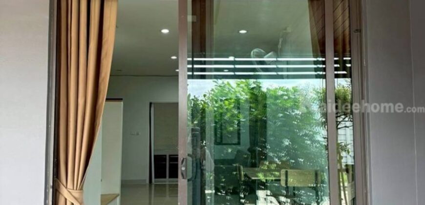 บ้านหัวมุม วิวสวน ให้เช่า โครงการ Pleno สุขสวัสดิ์-ประชาอุทิศ 60 เฟอร์นิเจอร์ครบ เข้าอยู่ได้ทันที โทร 085-144-0184