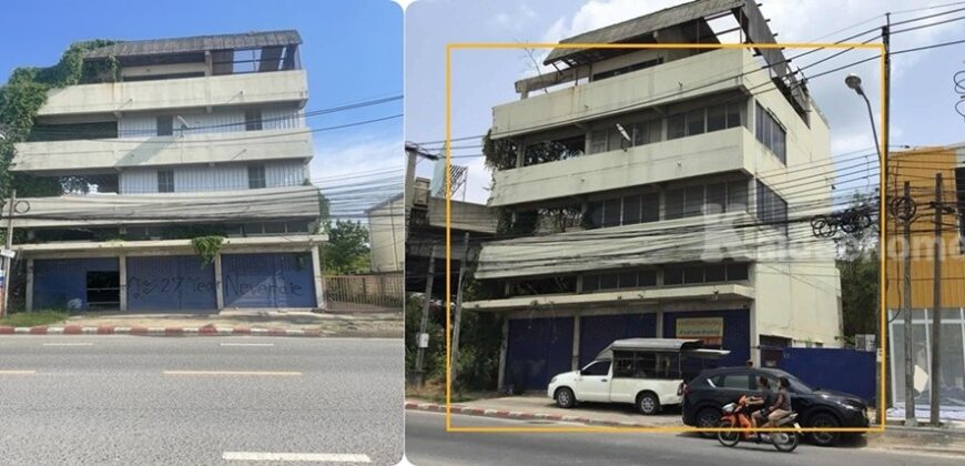 ขายที่ดิน พร้อมตึก 124 ตารางวา 3 ชั้นครึ่ง สุขาภิบาล5