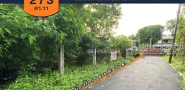 ขายที่ดินรามอินทรา 19 แยก 5 เพียง 500 ม. จากถนนใหญ่ และ 700 ม. จากรถไฟฟ้าลาดปลาเค้า 273 ตร.วา