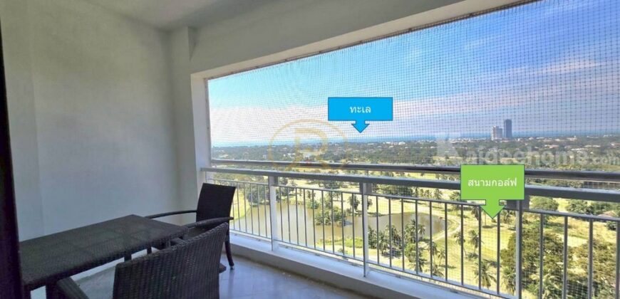 ให้เช่าคอนโดวิวสวยเห็นทะเลและสนามกอล์ฟ ปัญญารีสอร์ทคอนโดมิเนียม (Panya Resort Condominium) อาคารซี ชั้น 15 ห้องใหญ่ 2ห้องนอน ติดถนนสุขุมวิท ต.บางพระ อ.ศรีราชา จ.ชลบุรี