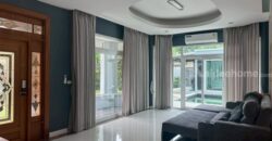 รหัสC6950 ให้เช่า ขายบ้านเดี่ยว 2ชั้น หมู่บ้านเพอร์เฟค มาสเตอร์พีช พระราม9 พร้อมสะว่ายน้ำส่วนตัว ตกแต่งพร้อมอยู่