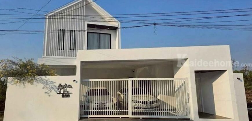 รหัสC6955 ให้เช่าบ้านเดี่ยว 2ชั้น สไตล์นอร์ดิก หมู่บ้านนครินทร์การ์เด้น ถนนร่มเกล้า ใกล้สนามบินสุวรรณภูมิ