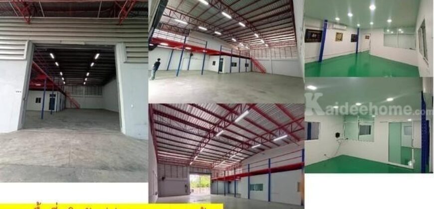 รหัสC6965 ให้เช่าโกดังพร้อมออฟฟิศ ถนนเชื่อมคลองมอญ ลาดกระบัง ใกล้เลียบมอเตอร์ ใกล้สนามบินสุวรรณภูมิ
