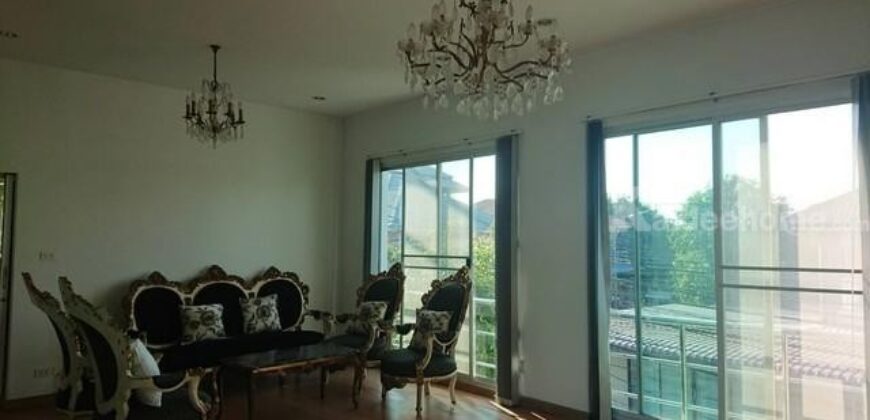 รหัสC6968 ให้เช่าบ้านเดี่ยว 2 ชั้น หมู่บ้านสัมมากร ซอยรามคำแหง112 เฟอร์ครบครบพร้อมอยู่ ใกล้รถไฟฟ้าสัมมากร