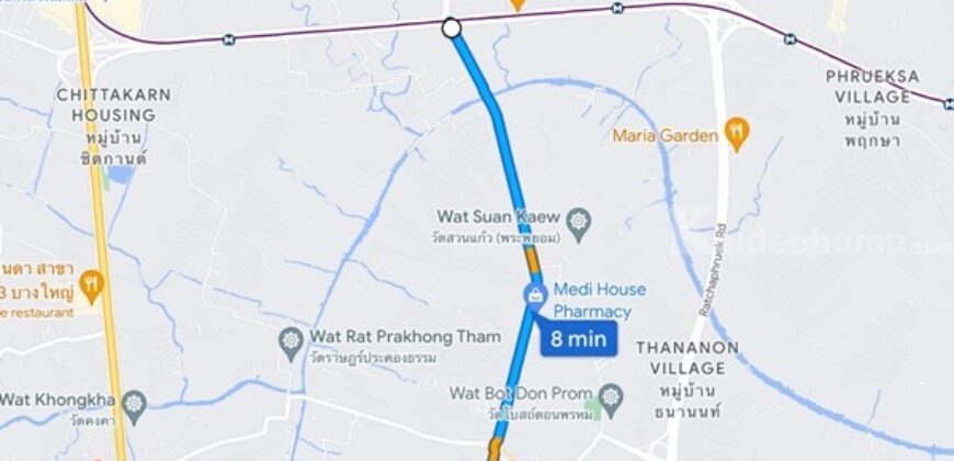 ขายที่ดิน บางใหญ่ ใกล้รถไฟฟ้า 99 วา 2.1 ล้าน 0864540423