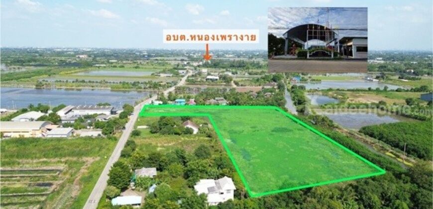 ราคานี้หาไม่ได้อีกแล้ว!! ขายที่ดิน ติดถนน ต.หนองเพรางาย อ.ไทรน้อย จ.นนทบุรี ใกล้มหิดล ศาลายา และแหล่งชุมชน Tel. 099-607-6116