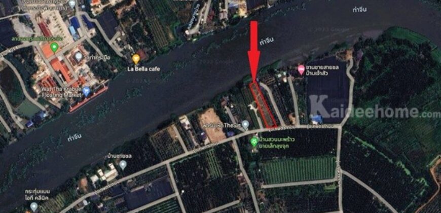 ขายที่ดิน (โฉนด) ติดแม่น้ำท่าจีน 1 ไร่ 2 งาน 60 ตร.ว. กระทุ่มแบน จ.สมุทรสาคร โทร 0925506068