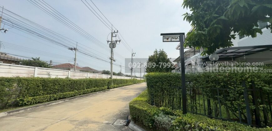 ขายบ้านเดี่ยว 2 ชั้น หมู่บ้านเดอะแกรนด์ พระราม2 โซนอินฟิเนีย ถนนพระราม2 พื้นที่ 76.4 ตรว. ใกล้เซ็นทรัลมหาชัย บ้านหลังมุม ราคาถูก