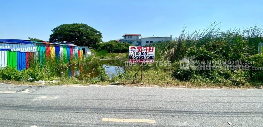 ขายที่ดิน ซอยหล่อพระ ถนนบางกรวย-ไทรน้อย บางบัวทอง พื้นที่ 100 ตารางวา ใกล้สำนักงานเทศบาลเมืองใหม่บางบัวทอง