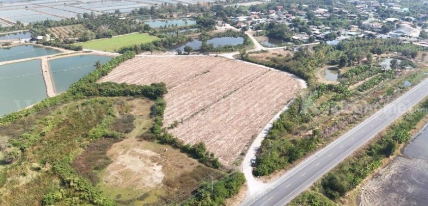 ที่ดินเปล่า ถมแล้ว 12-3-22 ไร่ ห้วยม่วง นครปฐม