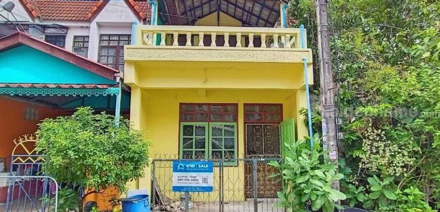 ขายถูกมาก!! ทาวน์เฮ้าส์ 2 ชั้น หมู่บ้านอยู่เจริญ เสมาฟ้าคราม (ขนาด 18 ตร.ว.) ลำลูกกาคลอง2 คูคต ปทุมธานี : Yu Charoen (Fah Kram) Lam Luk Ka Khlong 2