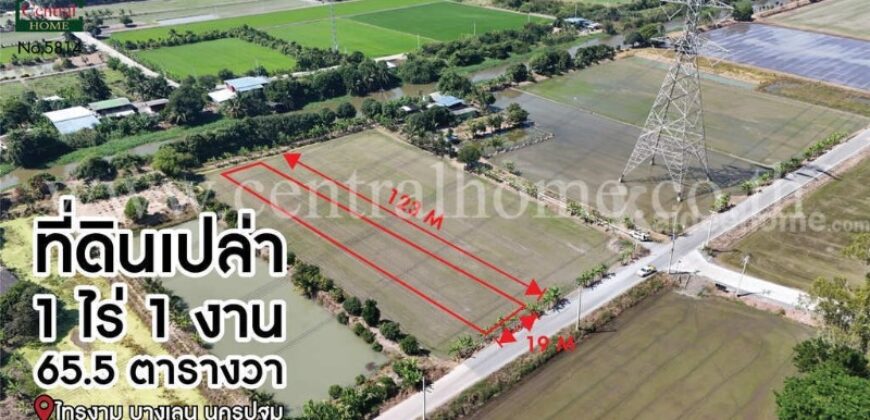 ที่ดินเปล่า 1-1-65.5 ไร่ ไทรงาม บางเลน นครปฐม