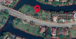 ที่ดินเปล่า ถมแล้ว 106.7 ตร.วา หมู่บ้าน การ์เด้นลากูน่า – ฉะเชิงเทรา ถนนเมน ติดทะเลสาบ