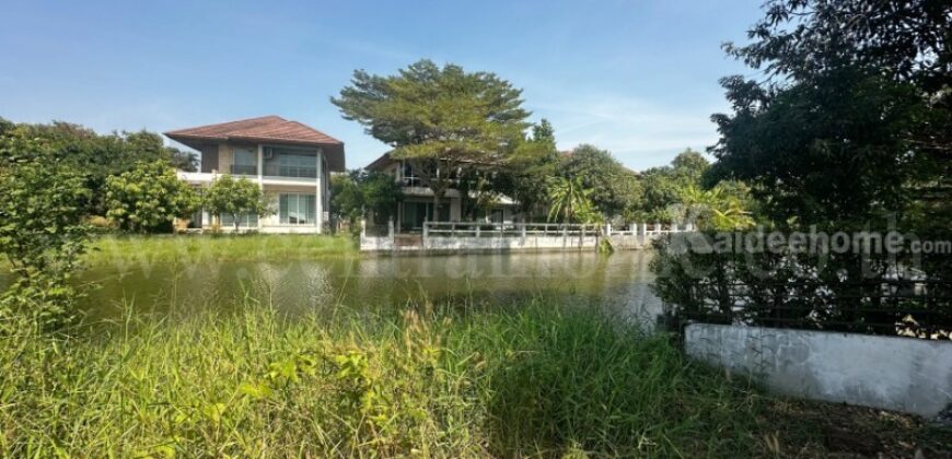 ที่ดินเปล่า ถมแล้ว 105.2 ตร.วา หมู่บ้าน การ์เด้นลากูน่า – ฉะเชิงเทรา ติดทะเลสาบ