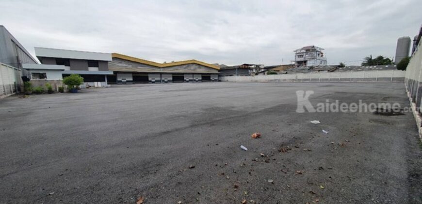 รหัสC7055 ให้เช่าโกดังพร้อมออฟฟิศ ที่ดินเนื้อที่ 6ไร่กว่า พื้นที่สีม่วง ขอใบ รง.4 ได้ ถนนปู่เจ้าสมิงพราย สำโรงใต้ สมุทรปราการ