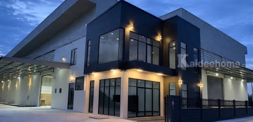 รหัสC7074 ให้เช่าโกดังเนื้อที่ 3ไร่ พร้อมออฟฟิศ มี 2หลังในพื้นที่เดียวกัน สภาพดีตกแต่งพร้อมใช้งาน กระทุ่มแบน สมุทรสาคร