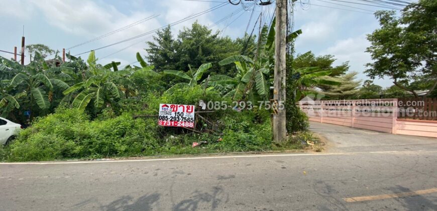 ขายที่ดิน เลียบคลองห้า คลองหลวง ถนนรังสิต-นครนายก คลอง5 ใกล้เทคโนธานี แปลงมุม พื้นที่ 150 ตารางวา ติดถนนหลัก 2 ด้าน ขายเพียง 22,000 บาท/ตรว.เท่านั้น