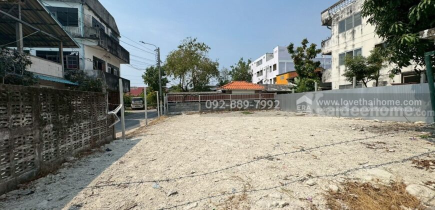 ขายที่ดิน ประชาอุทิศ90 แยก1-5 ซอยชุมชนคลองเก้าห้อง พื้นที่ 53.5 ตรว. ติดถนน 2 ด้าน แปลงมุม ขายเพียง 2.5 ล้านบาทเท่านั้น ใกล้ตลาดประชาอุทิศ90