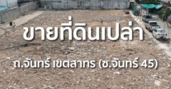 ขายที่ดินแปลงศักยภาพ ซอยจันทน์ 45 สาทร 740 ตรว. แปลงสวย ใจกลางสาทร โทร 086-8833232