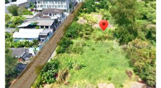 ขายที่ดินปากเกร็ด 201 ตารางวา รูปสี่เหลี่ยมผืนผ้า ทำเลทองซอยวัดสลักเหนือ