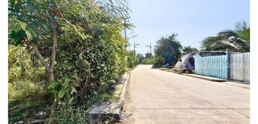 ขายที่ดินปากเกร็ด 201 ตารางวา รูปสี่เหลี่ยมผืนผ้า ทำเลทองซอยวัดสลักเหนือ