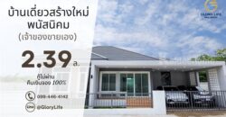 เจ้าของขายเอง บ้านเดี่ยวใหม่ พนัสนิคม หนองเหียง ใกล้331 75.8ตร.ว. 2.39ล. ฟรีโอน โทร 099-4464142
