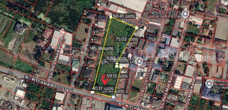 ที่ดินถมแล้ว 4 ไร่ ซอยพระแม่การุณย์ ศรีสมาน เดินทางสะดวก ใกล้ทางด่วน